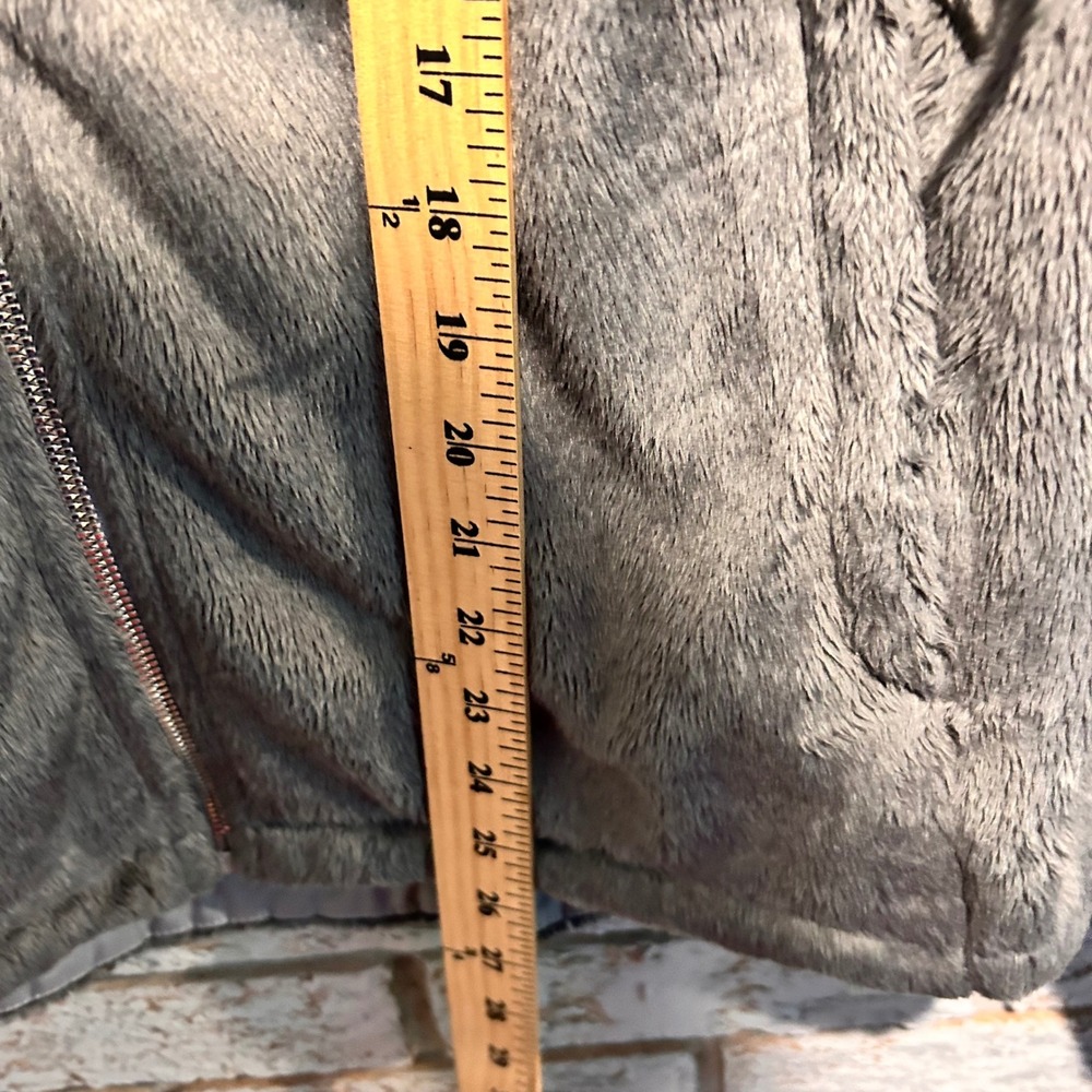 The North Face Osito Fleece Jacket Womens Medium Gray Full Zip Soft High Pile - Picture 4 of 7